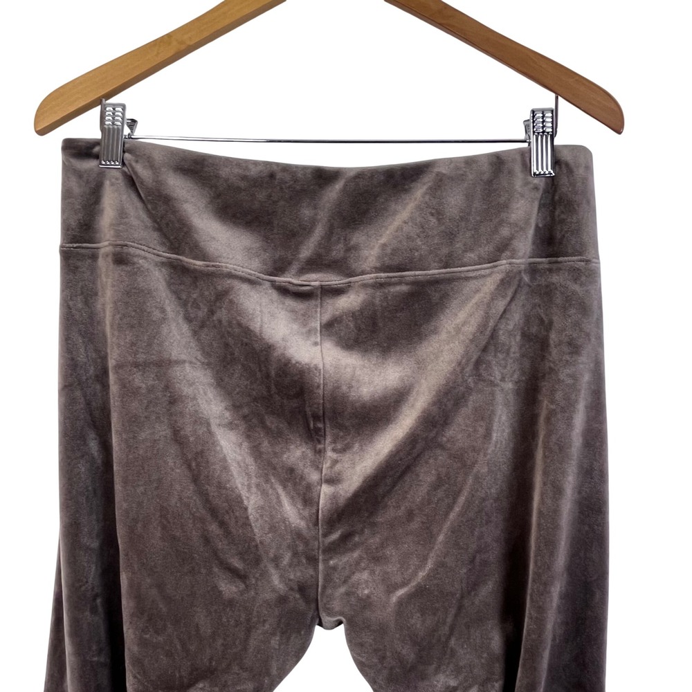 Pure Jill Velour Pants XL Petite Brown Elastic Waist Pull On Stretch (E698) - Picture 4 of 6